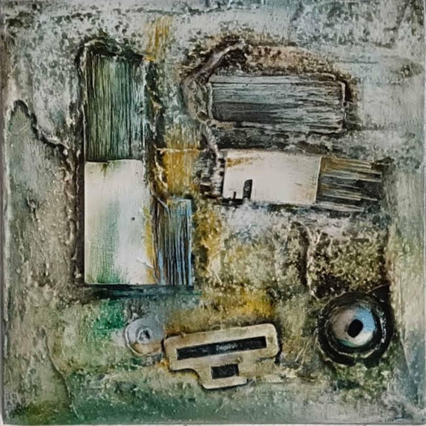 Obra abstracta Técnica Mixta 20x20 - III por Antonio Casares Palma