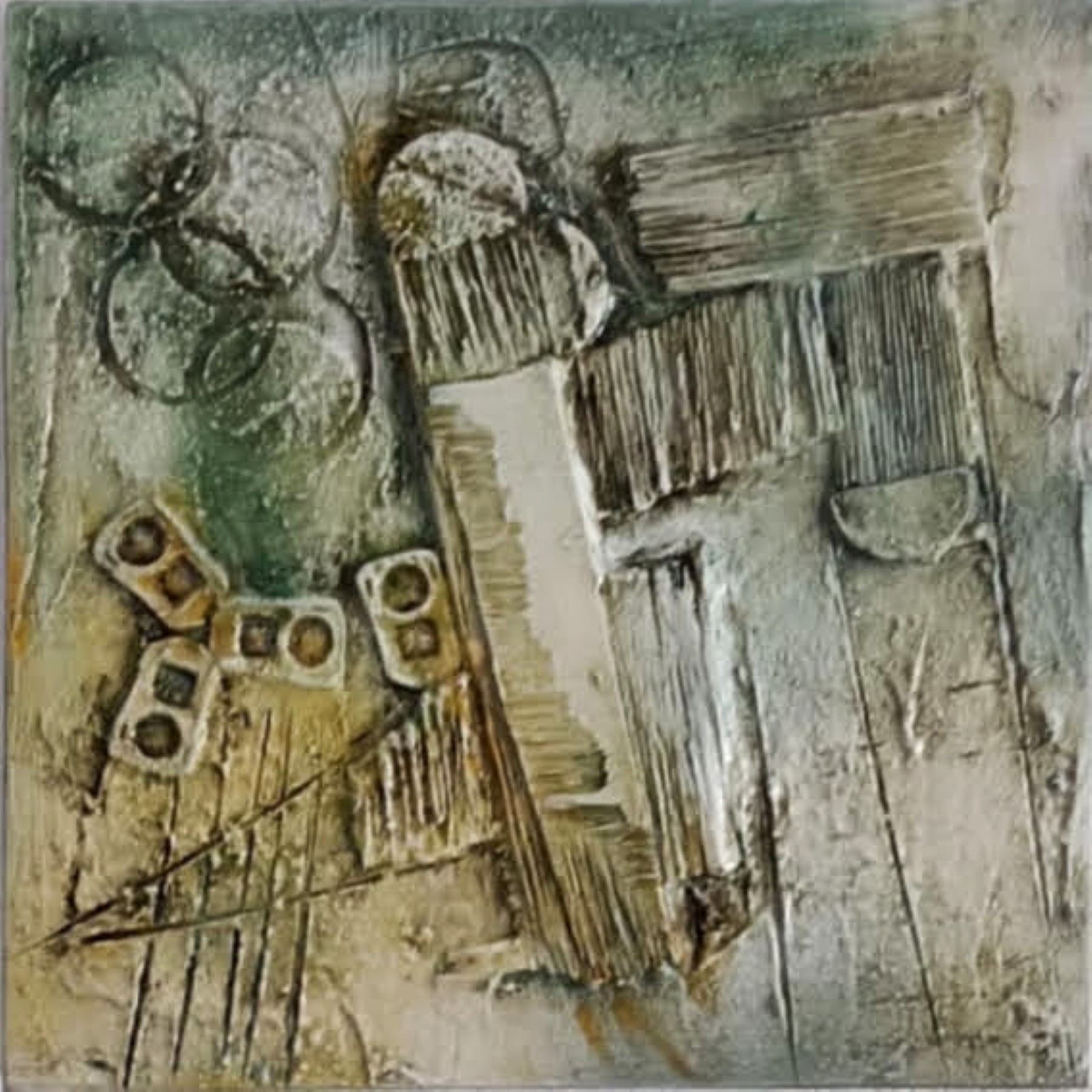 Obra abstracta Técnica Mixta 20x20 - VI por Antonio Casares Palma