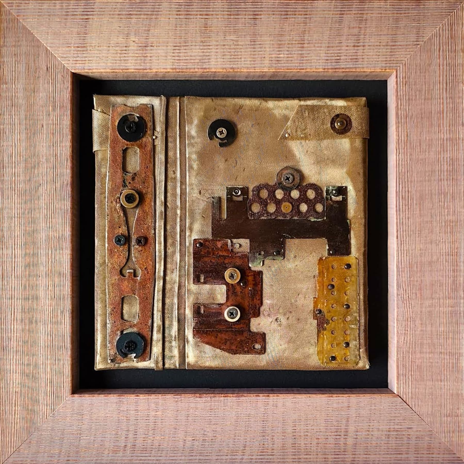 Obra abstracta Metales 20x20 - 13 por Antonio Casares Palma