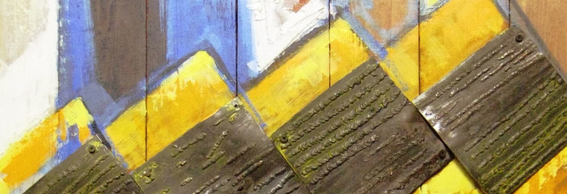 Antonio Casares Palma - Pintor Abstracto - Serie Serie METAL, MALLA Y MADERA
